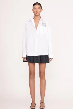 STAUD Pet Ready To Wear- CUSTOM CLASSIC OVERSIZED SHIRT WHITE