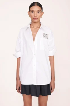 STAUD Pet Ready To Wear- CUSTOM CLASSIC OVERSIZED SHIRT WHITE