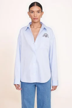 STAUD Pet Ready To Wear- CUSTOM CLASSIC OVERSIZED SHIRT OXFORD BLUE