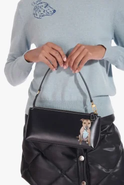 STAUD Pet Handbags- CUSTOM KAIA SHOULDER BAG BLACK