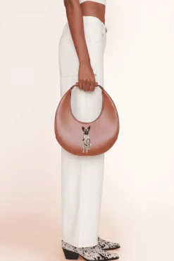 STAUD Pet Handbags- CUSTOM MOON BAG TAN