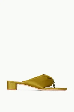 STAUD - DAHLIA SANDAL SATIN OLIVE