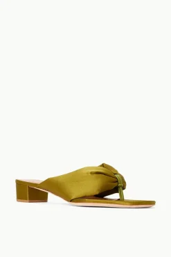 STAUD - DAHLIA SANDAL SATIN OLIVE