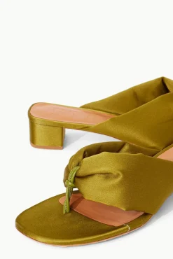 STAUD - DAHLIA SANDAL SATIN OLIVE