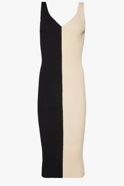 STAUD - DANA DRESS BUFF BLACK