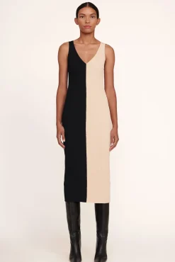 STAUD - DANA DRESS BUFF BLACK