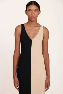 STAUD - DANA DRESS BUFF BLACK