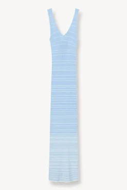 STAUD - DANA DRESS FRENCH BLUE WHITE