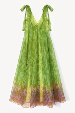 STAUD - DANDELION DRESS LIME/MAGENTA WILDFLOWERS LIME MAGENTA WILDFLOWERS