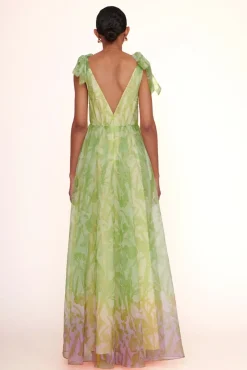 STAUD - DANDELION DRESS LIME/MAGENTA WILDFLOWERS LIME MAGENTA WILDFLOWERS