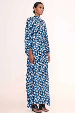 STAUD - DANICA DRESS WHITE ACID FLORAL
