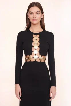 STAUD - DELPHINE DRESS BLACK