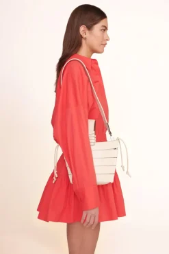 STAUD - DIAMOND MINI TOTE CREAM