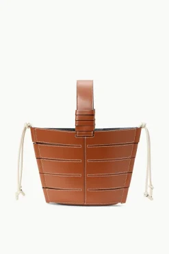 STAUD - DIAMOND MINI TOTE TAN CREAM