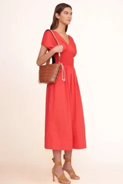 STAUD - DIAMOND MINI TOTE TAN CREAM