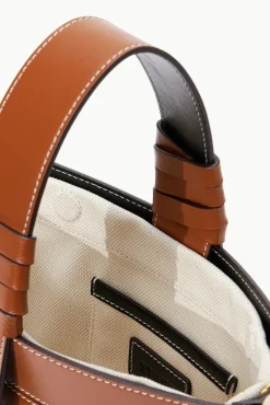 STAUD - DIAMOND MINI TOTE TAN CREAM