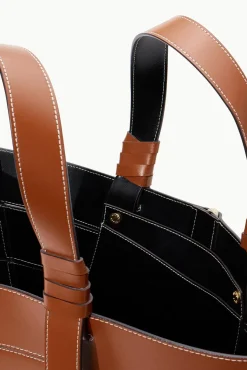 STAUD - DIAMOND TOTE TAN CREAM