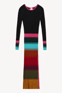STAUD - EDNA DRESS MOSAIC STRIPE
