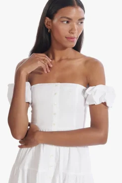 STAUD - ELIO DRESS WHITE