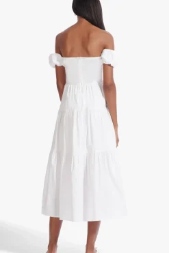 STAUD - ELIO DRESS WHITE