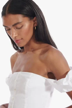 STAUD - ELIO DRESS WHITE