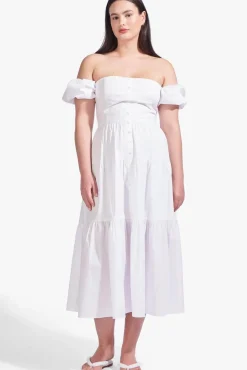 STAUD - ELIO DRESS WHITE