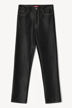 STAUD - ELLIOT PANT VEGAN LEATHER BLACK