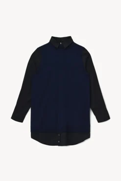 STAUD - FERN DRESS NAVY BLACK