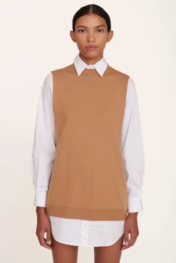 STAUD - FERN DRESS TAN WHITE