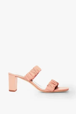 STAUD - FRANKIE RUCHED SANDAL DARK BLUSH