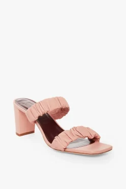 STAUD - FRANKIE RUCHED SANDAL DARK BLUSH