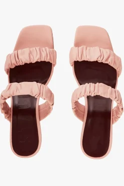 STAUD - FRANKIE RUCHED SANDAL DARK BLUSH