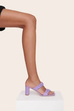 STAUD - FRANKIE RUCHED SANDAL LILAC