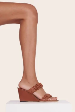 STAUD - FRANKIE WEDGE TAN