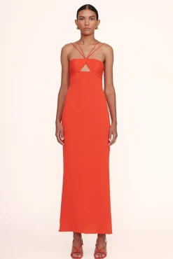 STAUD - GIANNA DRESS PAPAYA