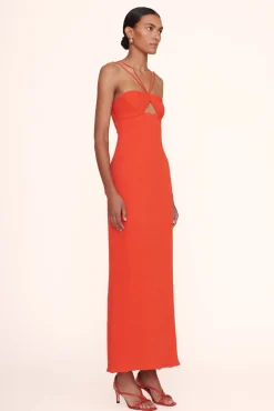 STAUD - GIANNA DRESS PAPAYA