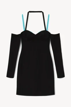 STAUD - GRAPHITE DRESS BLACK CRYSTAL WATERS