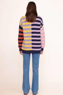 STAUD - HAMPTON SWEATER ACID RAINBOW