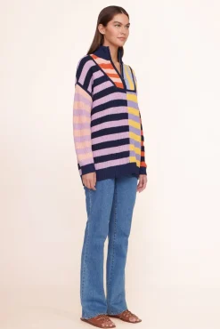 STAUD - HAMPTON SWEATER ACID RAINBOW
