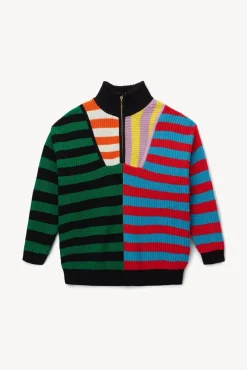 STAUD - HAMPTON SWEATER CABANA STRIPE MULTI
