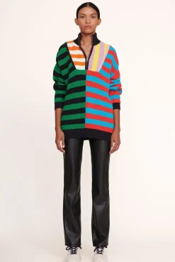 STAUD - HAMPTON SWEATER CABANA STRIPE MULTI