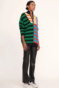 STAUD - HAMPTON SWEATER CABANA STRIPE MULTI