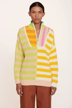 STAUD - HAMPTON SWEATER CAPRI STRIPE MULTI