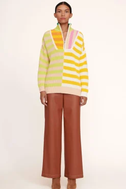 STAUD - HAMPTON SWEATER CAPRI STRIPE MULTI