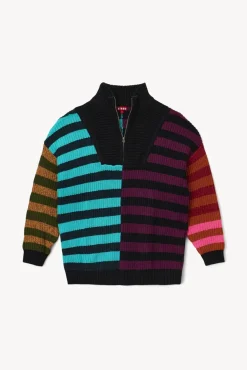 STAUD - HAMPTON SWEATER MOSAIC STRIPE