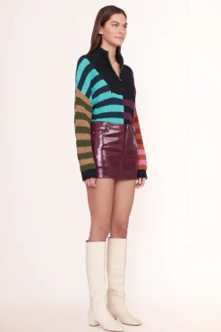 STAUD - HAMPTON SWEATER MOSAIC STRIPE