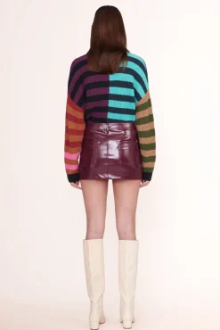 STAUD - HAMPTON SWEATER MOSAIC STRIPE