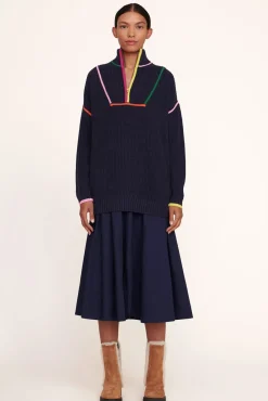STAUD - HAMPTON SWEATER NAVY MULTI
