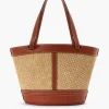 STAUD - HENRI PETITE RAFFIA TOTE NATURAL TAN