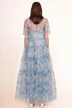STAUD Occasion Dresses- HYACINTH DRESS SKY WILDFLOWERS